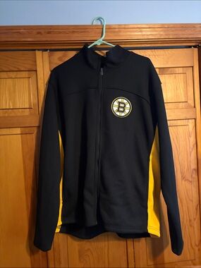 NHL Black and Yellow Boston Bruins Performance Jacket
